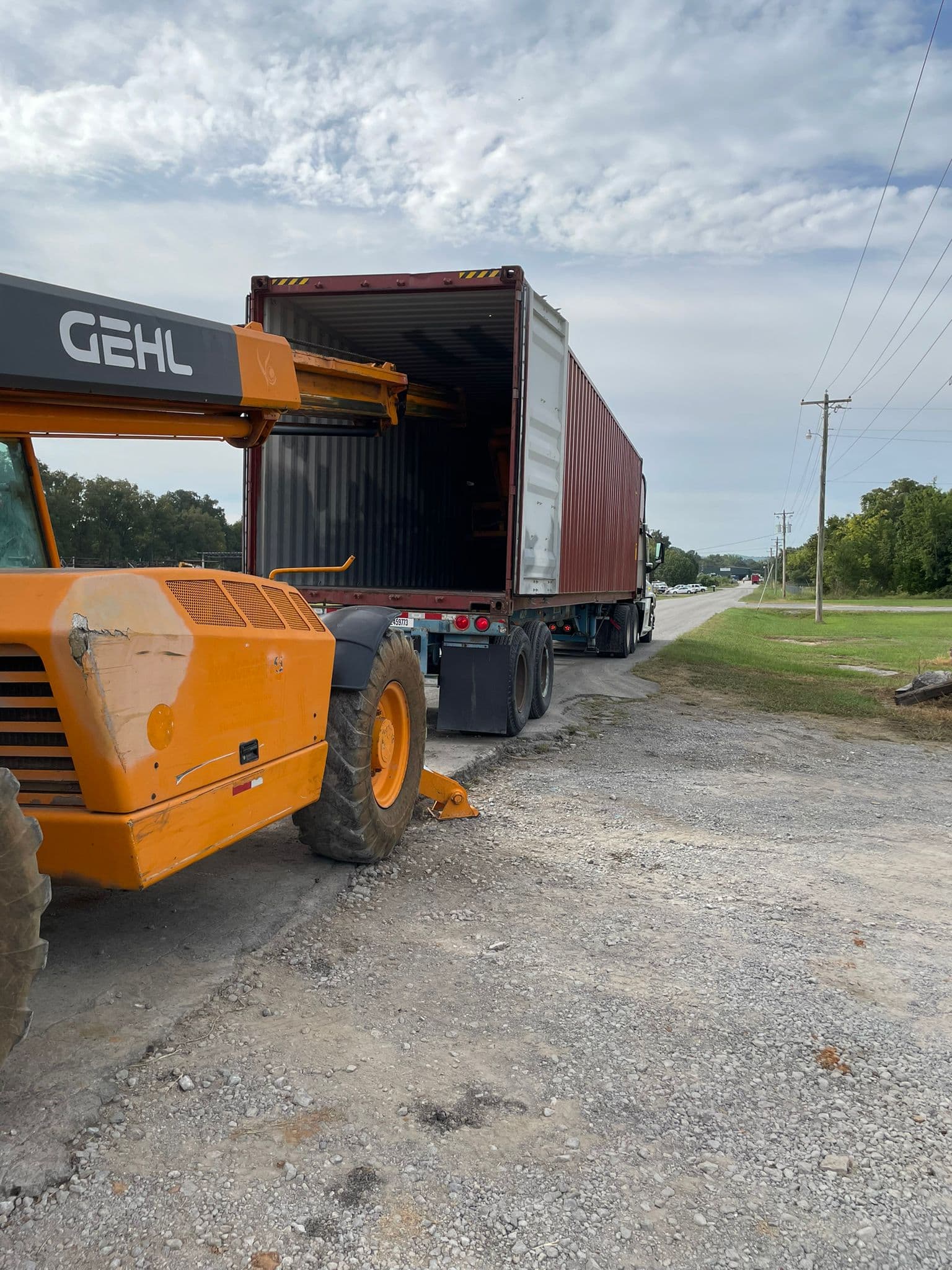 Container loading in progress